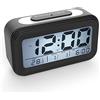 Coolzon Sveglia Digitale, Sveglie da Comodino Batteria per Bambini Adulti, Orologio Digitale Silenziosa Grande LCD Schermo Data Temperatura Funzione Snooze Luce Notturna Allarme Forte, Nero