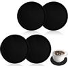AOZUO 4 pcs sottobicchieri in silicone, sottobicchieri, bicchieri, sottobicchieri rotondi in vetro antiscivolo e isolanti per tavolo, ufficio, cucina, bar, bevande, protezione dei mobili (nero)
