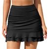 XFSRG Gonna Donna da Bagno Asciugatura Rapida Vita Alta Bikini Costume Sexy Estate Mare Gonne Moda Sportivi Spiaggia Swimwear(Nero/M)