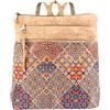 DeCarbonize Zaino da donna in sughero pelle vegana sostenibile donna borsa, marrone, 26 cm x 28 cm x 11.5 cm