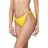 Goldenpoint Donna Costume da Bagno Sangallo - Parte Bassa del Bikini - Slip con Laccetti Laterali Doppiato in Sangallo e Microfibra Taglia XS Colore Giallo