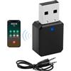 coalwop Adaptador USB Bluetooth Auto 5.1 para coche con salida AUX y USB - Receptor Bluetooth Plug and Play con cable de audio de 3,5 mm para altavoces y llamadas manos libres
