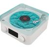 Yunir Altoparlante Vintage Wave, Lettore CD Portatile a Forma di Giradischi, Piccolo Altoparlante Stereo Wireless Multifunzione 3 in 1 con Luce Notturna Ambientale, Adatto per gli
