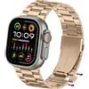 Anlinser Compatibile con Cinturino Apple Watch 49mm 46mm 45mm 44mm 42mm Nessun Attrezzo Richiesto, Cinturini in Metallo Compatibile con iWatch Ultra 3/2/1 SE Serie 11 10 9 8 7 6-1 (Oro)
