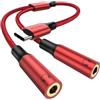 MOSWAG Splitter Cuffie Audio da USB C Aux da 3,5 mm, cavo Audio a Y a 2 vie ad alta risoluzione compatibile con iPad Samsung S23 S22 Google Pixel 7 6 Pro 5