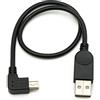 System-S Cavo USB 2.0 35 cm Mini B femmina a tipo A adattatore angolare nero