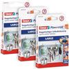 Tesa Powerstrips Large in Confezione da 3 - Strisce Biadesive per Il Montaggio di Oggetti Su Superfici Lisce, Fino a 2 Kg di Potenza di Tenuta - 30 Strisce Powerstrips