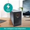 Machpower UPS Line Interactive 2000VA, Stabilizzatore AVR, 2 Batterie 12V/9Ah, 2 Uscite Schuko/Ita, Porta USB, Protezione RJ