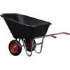 Carriola da giardino in acciaio zincato con 2 ruote 240 lt