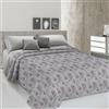 PENSIERI DELICATI Telo Copriletto Matrimoniale 260 x 280 cm, Telo Singolo 100% Cotone Pique, Ideale Come Telo Arredo, Coperta Salva Letto 2 Piazze, Fantasia Rosa Grande Rossa, 100% Made in Italy