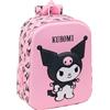 safta KUROMI 3D - Zaino per asilo 3D, adattabile al carrello, facile da pulire, ideale per bambini di diverse età, comodo e versatile, qualità e resistenza, 22 x 10 x 27 cm, Rosa, M, Casual