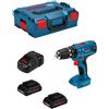 Bosch - Trapano a Percussione gsb 18V-21 (2 x 4,0 Ah ProCore + GAL1880CV + L-Boxx 136)