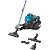 Bosch - BGS05X240 Serie 2, Aspirapolvere senza Sacco, Potenza 800W, Salvaspazio, Silenzioso, Lavabile, Raggio d'azione 9 m, Turchese