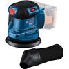 Bosch Utensili - Levigatrice orbitale a batteria 18V 125 mm, senza batteria e caricabatterie 06013A5020 - Bosch
