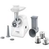 Bosch - Hachoir a viande MFW2514W SmartPower - Blanc - moteur bloqué 1500 w - 1,7 kg/mn - 2 griglie de hachoir - râpeur/émi