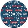 Bosch 50x Disco decarta abrasiva EXPERT O780, 150 mm (per legno duro, Pitturasu legno, Ø 150 mm, Grana 320, Accessori professionali Levigatrice