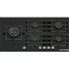 Bosch - Serie 6 PPM9A6I40 , Piano cottura a gas, 90 cm, Vetro temperato, Nero. Colore del prodotto: Nero, Posizionamento dell'apparecchio: Da