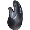 Trust Verro Mouse Wireless Ergonomico, Leggero, Design Ergonomico, Angolo Verticale di 60°, 2 Pulsanti, 600-1600 DPI, Microricevitore USB Riponibile, 10m, Mouse per PC, Laptop - Nero
