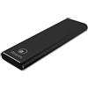 Atlantis DiskMaster M2 esterno con porta USB-C 3.1.Vai M.2/NCFF SATA OGNIlaterale in alluminio satinato NERO: 22x30, 22x42, 22x60, 22x80