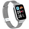 GIOPUEY Cinturini Compatibile con Redmi Watch 3 Active, Cinturino in Acciaio Inossidabile Intrecciato [Resistente all'Usura] - Silver