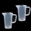 FANNAS Bicchiere Graduato Plastica 100ML,FANNAS 2 Pezzi Trasparente Tazza Dosatrice con Manico Recipiente Graduato Tazza con Misurino Cucina,Adatto per le Misure di Laboratorio in Cucina