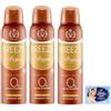 Felce Azzurra 3x BREEZE Deodorante Spray Argan Vaniglia e Sandalo,non macchia la pelle, 0% sali di alluminio, 150ml + 1 Confezione di Talco Felce Azzurra in omaggio, Busta da 100g