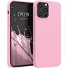kwmobile Cover per Apple iPhone 12 Pro Max Custodia - Back Case per Smartphone in Silicone TPU - Protezione Gommata - rosa chiaro