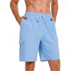 Heersan Pantaloncini Uomo Cotone Estivi Bermuda Uomo Cargo Shorts Leggero Pantalone Corto Sportivi Casual con Coulisse e Multi-Tasche