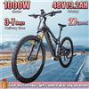 E Bike TX19 1000W Motore 48V19.2AH Batteria Doppia Bicicletta Elettrica Idraulica Pneumatico da 29 Pollici Freno per Pendolarismo a 27 Velocità Elettrico - Grey 29inch