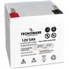 Tecnoware Batteria Tecnoware EACPE12V05ATWB per UPS VRLA 12V 5Ah Bianco [EACPE12V05ATWB]