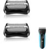 YAZIYIR 2 testine di ricambio per rasoio serie 3 32B compatibili con Braun S3 3040s 3000s 3050cc 3010s 3070cc 3080s 3090s 310s 3020s 3330s 370cc-4 380s-4