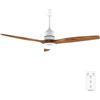 Cecotec Ventilatore da Soffitto con Luce EnergySilence Aero 5275 White&BlackWood. 40 W, Diametro 132 cm, Lampada a LED, Telecomando, Timer 8 Ore, 6 Velocità, Estate/Inverno, Altezza Regolabile
