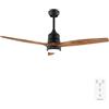 Cecotec Ventilatore da Soffitto con Luce EnergySilence Aero 5275 DarkWood. 40 W, Diametro 132 cm, Lampada a LED, Telecomando, Timer Fino a 8 Ore, 6 Velocità, Estate/Inverno, Altezza Regolabile