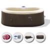 EASE.ZONE Spa Idromassaggio Gonfiabile Riscaldata 2 Persone EASE.ZONE Vasca Ovale190x120x65cm 550L Pompa Super Silenziosa Integrata