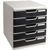 Multiform Cassettiera modulo A4 5 cassetti grigio/nero multiform - Z04007