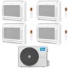 Midea Climatizzatore Console Quadri Split MFA2U 12+12+12+12 con M4O-36FN8-Q Inverter R 32 Wi-Fi Optional Classe A++ ,