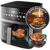 Cecotec Friggitrice ad Aria 8 Litri - Air Fryer Cecofry&Grill Duoheat 8000. 2200W, Doppia Resistenza, Dietetica e Digitale, Finestra, Temperatura Regolabile 80-200°C, 8 Menu