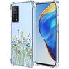 XINYEXIN Cover per Xiaomi Mi 10T 5G / Mi 10T Pro 5G, Custodia Floreale per Ragazza Donna Motivo Floreale Trasparente TPU Antiurto Custodia Protettiva Telefono - Flower Bush