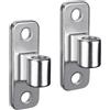 Insaga Cerniera per cancello con foro da 16 mm, 100 x 35 mm, in acciaio inox, resistente, 2 pezzi, staffa per cancello da giardino, per cancello agricolo, cancello da campo, recinto in legno, gancio e