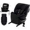kk Kinderkraft Kinderkraft XRIDER2 Seggiolino auto 0-21 kg, I-SIZE 40-150 cm, Seggiolino 360 girevole, con Isofix Base, Reclinabile Posizione sdraiata, FWF, RWF, reclining, Nero