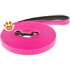Ferribiella Guinzaglio in Silicone e Nylon (2 cm x 10 m) - Rosa