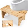 HXREDXD Sgabello da toilette in bambù con altezza 18,49 cm, pieghevole, gradini da toilette in legno fisiologico, piedi per WC naturale per adulti salute del colon, costipazione e emorroidi