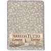 Tex family telo arredo copritutto gran foulard copriletto copridivano tessuto Dory arabesco bianco - 1 piazza - cm. 170x280