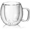Bormioli Luigi 7.5 cl - Thermic Glass Tazza Caffé Espresso Monorigine Brasile In Vetro Termico - Set 2 Pz