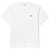 LACOSTE T-SHIRT IN COTONE COCCODRILLO RICAMATO BIANCA