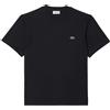 LACOSTE T-SHIRT IN COTONE COCCODRILLO RICAMATO NERO