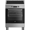 Beko FSE69300X - Cucina con Piano a Induzione Multifunzione 4 Fornelli e Forno Elettrico 60cm Inox