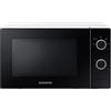 Samsung Microonde Solo, 700 W, camera di cottura epossidica da 20 l, 5 livelli di potenza, sbrinamento, bianco/nero, MS20A3010AH/EG