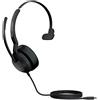 Jabra Evolve2 50 Cuffie Mono cablate con Jabra Air Comfort, USB-C, Tutte le piattaforme, Mono, Evolve2 50