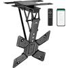 Maclean Supporto elettrico a soffitto Maclean per TV, supporto TUYA, max VESA 600x400, 90st girevole, 23-65, 30kg, MC-491